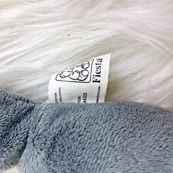 fiesta 9 in Tall Bean Bag Plush Manatee Stuffed Animal Toy Gray - Picture 2 of 6